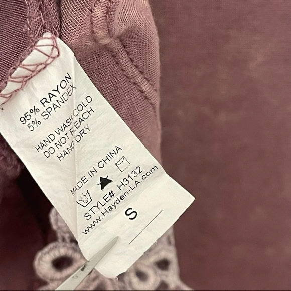 Hayden Los Angeles Crochet Hem Boho Tunic Size Small - Picture 4 of 7